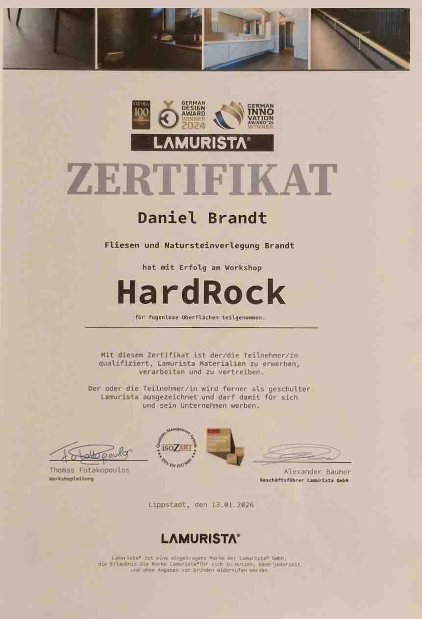Zertifikat Lamurista Daniel Brandt
